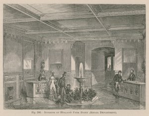 Interior of the Holland Park Dairy, retail department