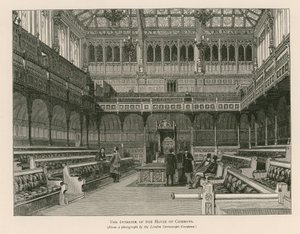 Interior of the House of Commons, Westminster, London by English School
