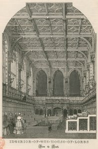 Interior of the House of Lords, Westminster, London, from the South by English School