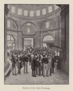 Interior of the Stock Exchange by English School