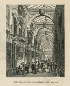 Interior of the New Arcade on Old Bond Street by English School