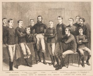 International Football Match at Kennington Oval: England vs. Scotland - The Scotch Team, from The Graphic, 1879