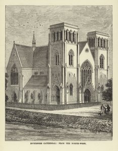 Inverness Cathedral, from the North-West by English School