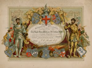 Invitation to a Banquet at the Guildhall, London, on 9 November 1880 by English School