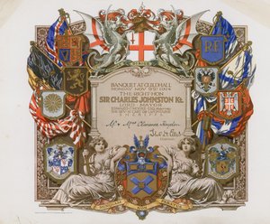 Invitation to a Banquet at the Guildhall, London, on 9 November 1914