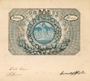 Invitation to the Coronation of George IV in 1821