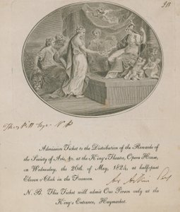 Invitation to the distribution of rewards of the Society of Arts