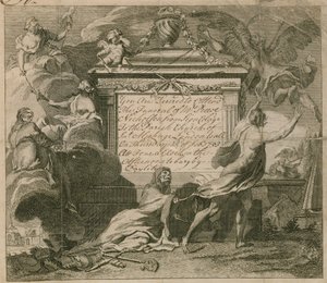 Invitation to the funeral of Mr Nicholson at St Alphage, London Wall, in 1753