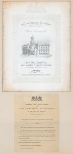 Invitation to the Opening of the New Coal Exchange, 30 October 1849