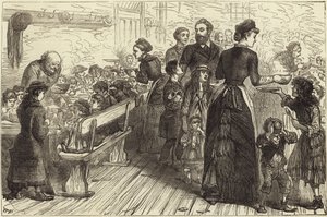Irish Stew Dinner to the Poor at the Conder Street Mission Hall by English School