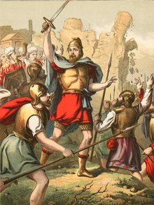 Israelites Encompassing the Walls of Jericho by English School