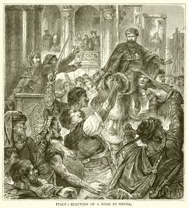 Italy: Election of a Doge in Genoa by English School