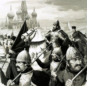 Ivan, Czar of Russia, proved his worth in battle against the Tartars by English School