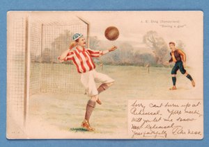 J.E. Doig (Sunderland) Saving a Goal