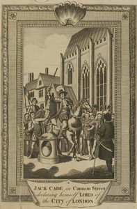 Jack Cade in Cannon Street declaring himself Lord of the City of London by English School