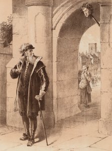 James Bird, "His Father one day passing by, and viewing the face of his Son" by English School