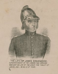 James Braidwood, Superintendent of the London Fire Brigade by English School