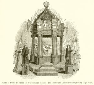 James I Lying in State Westminster Abbey by English School
