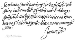 James I of England by English School