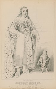 Jeffery Hudson, aged 30 years, 18 inches high, dwarf to King Charles I by English School