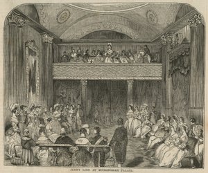 Jenny Lind at Buckingham Palace by English School
