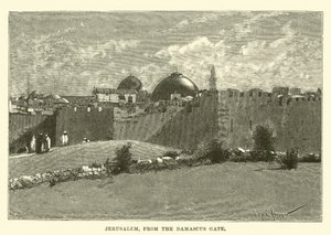 Jerusalem, from the Damascus Gate by English School