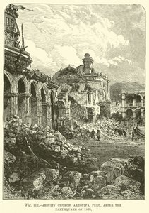 Jesuits Church, Arequipa, Peru, after the Earthquake of 1868 by English School