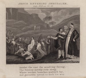 Jesus Entering Jerusalem, Luke XIX, ver 35, 38