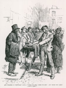 Jewish traders in Petticoat Lane by English School