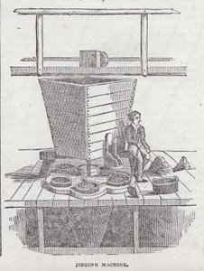 Jigging machine, Cornish copper mine by English School