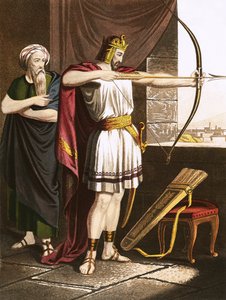 Joash Shooting Arrows at the Command of Elisha by English School