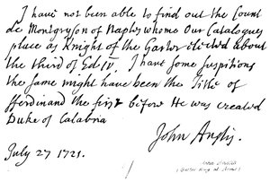 John Anstis, Garter King at Arms by English School