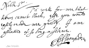 John Hampden by English School