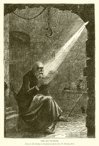 John Hus in Prison by English School