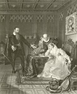 John Knox Admonishing Mary, Queen of Scots by English School