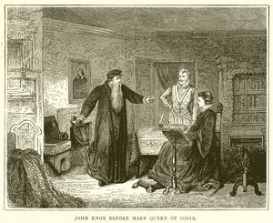 John Knox before Mary Queen of Scots by English School