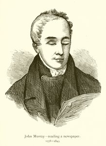 John Murray, reading a newspaper by English School