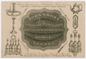 John Short, Trade Card by English School