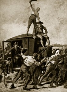 John Wilkes released by the London mob, 1768, illustration from Hutchinson