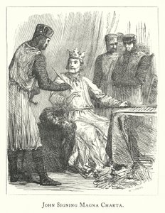 John signing Magna Carta by English School