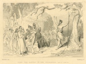 John the Baptist in the Wilderness, Matthew III, Luke III (Engraving)