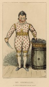 Joseph Grimaldi as Clown in Harlequin and Friar Bacon