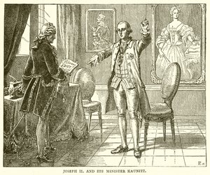 Joseph II and his Minister Kaunitz by English School