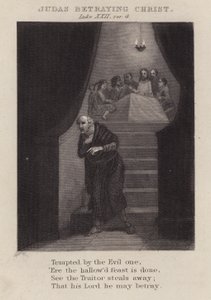Judas Betraying Christ, Luke 22:4 by English School