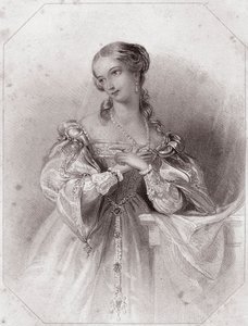 Juliet (Romeo and Juliet) (circa 1838) from Gallery of the Women of Shakespeare by English School