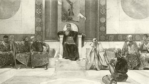 Justinian and His Council (engraving) by English School