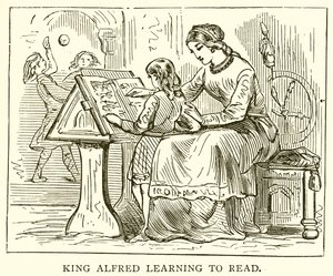 King Alfred learning to Read by English School