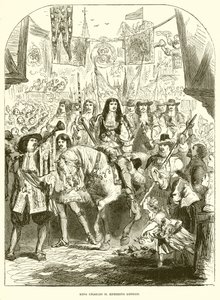 King Charles II Entering London by English School