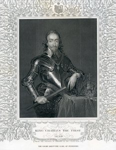 King Charles the First, engraved by H. Robinson after Van Dyck by English School