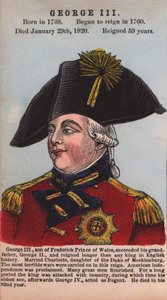 King George III (coloured engraving)